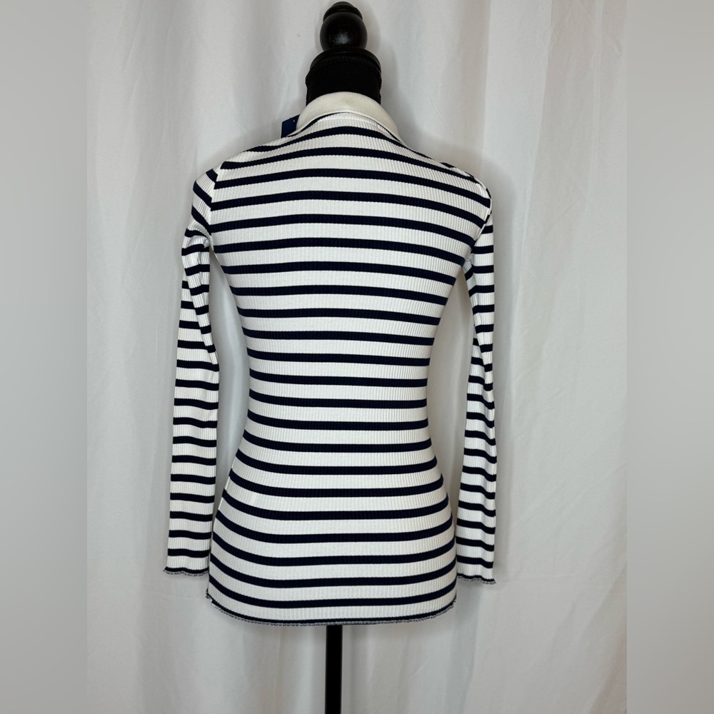 NWT Polo Striped Long Sleeve Polo Top - Picture 4 of 7